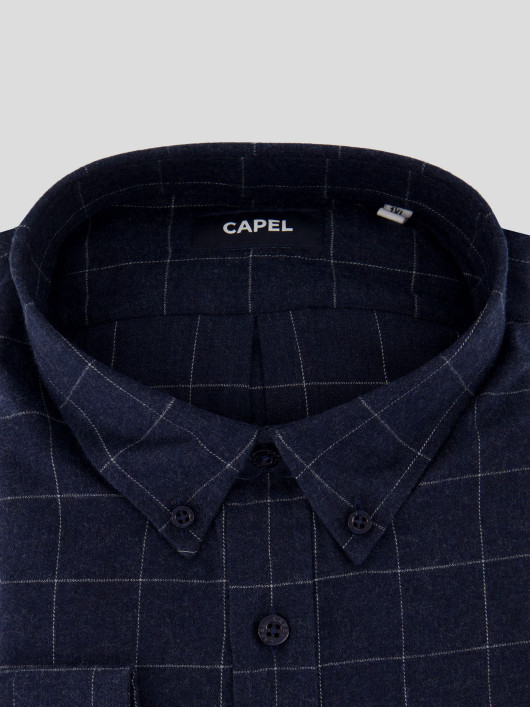 Chemise Flanelle A Carreaux Grande Taille Marine