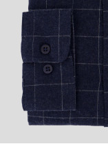 Chemise Flanelle A Carreaux Grande Taille Marine