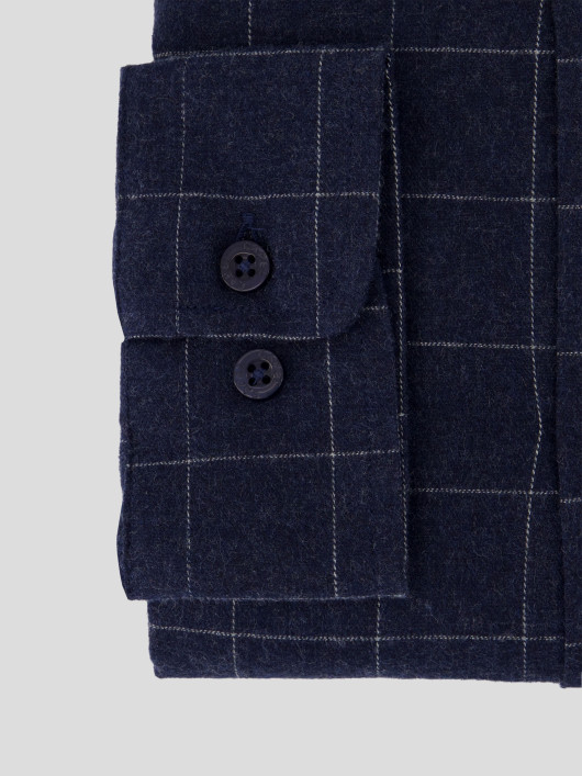 Chemise Flanelle A Carreaux Grande Taille Marine