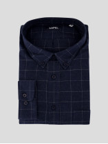 Chemise Flanelle A Carreaux Grande Taille Marine
