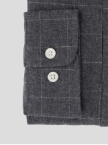 Chemise Flanelle A Carreaux Grande Taille Gris
