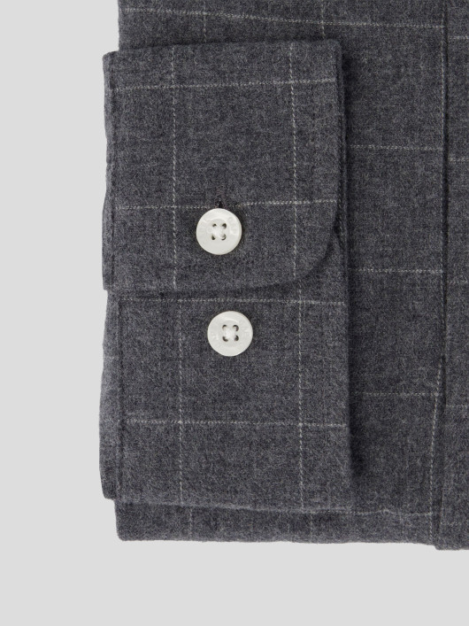 Chemise Flanelle A Carreaux Grande Taille Gris