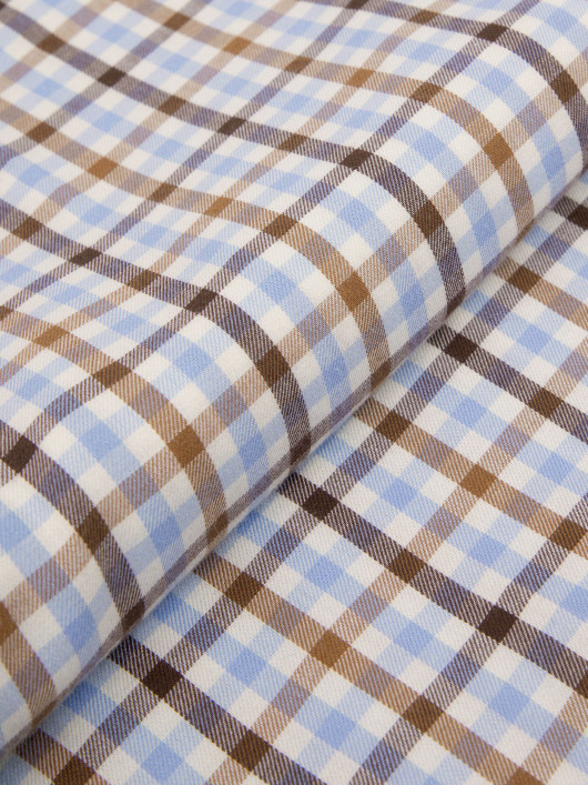 Chemise Petit Carreaux Grande Taille Beige