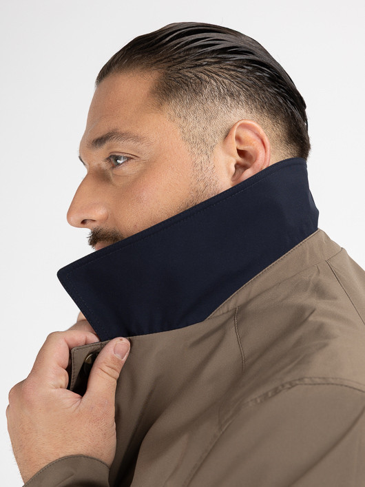 Imperméable réversible bleu marine et beige homme | Capel