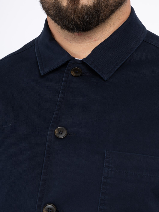 Veste worker bleu marine en coton homme grande taille – Capel