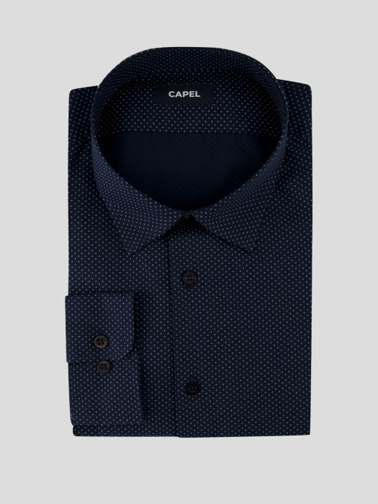 Chemise Imprimé Grande Taille Marine