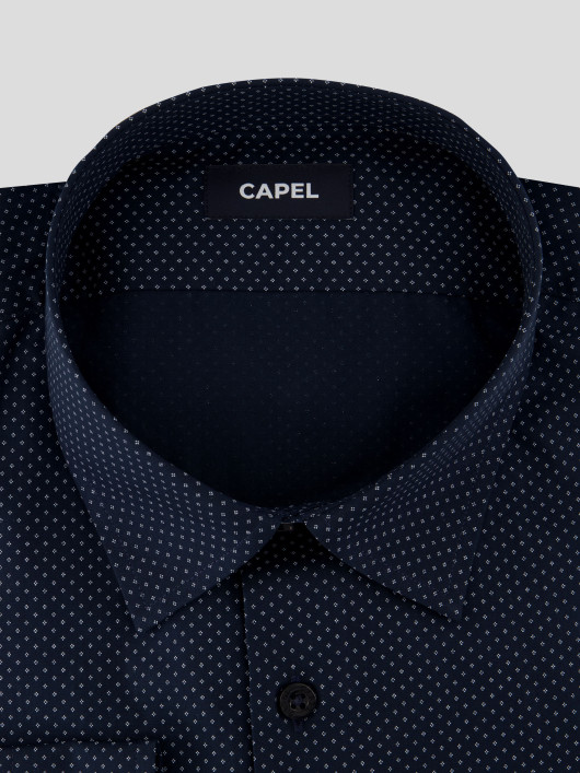 Chemise Imprimé Grande Taille Marine
