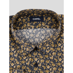 Chemise Imprimée à Fleurs Grande Taille Ocre