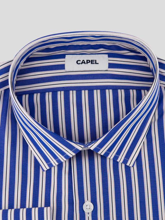Chemise Rayée Grande Taille Bleu