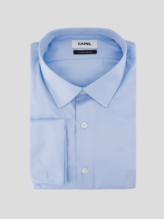 Chemise Unie Grande Taille Bleu Ciel