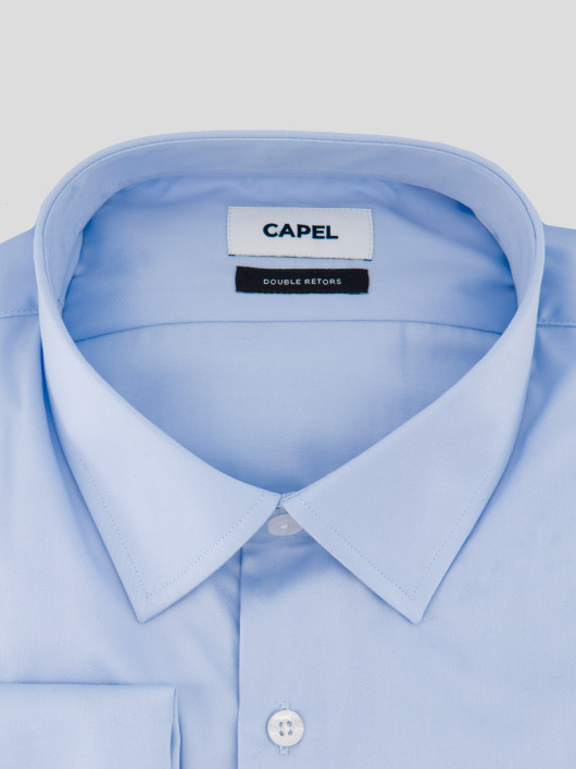 Chemise Unie Grande Taille Bleu Ciel