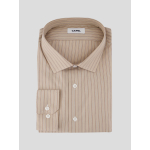 Chemise Rayée Beige Grande Taille - Capelstore