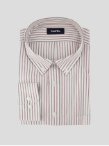 Chemise Rayée Grande Taille Beige