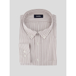 Chemise Rayée Grande Taille Beige