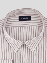 Chemise Rayée Grande Taille Beige