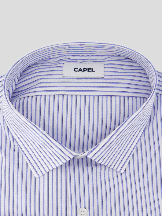 Chemise Rayée Grande Taille Bleu