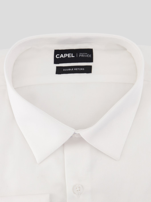 Chemise Satin Grande Taille Blanc | Capelstore