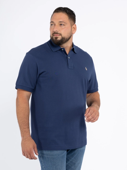 Polo Manches Courtes Bleu Marine Ralph Lauren Grande Taille