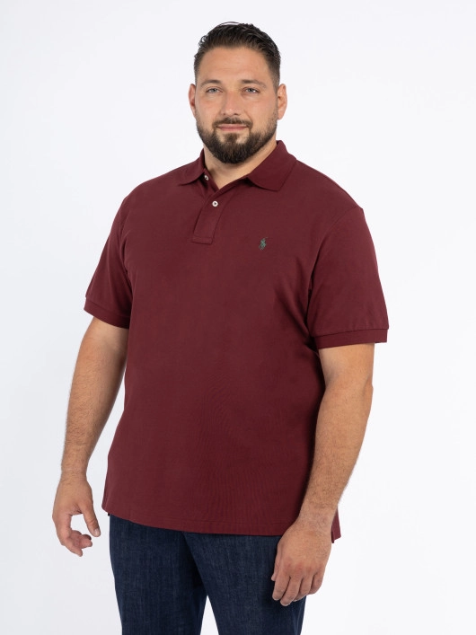 Polo Manches Courtes Bordeaux Ralph Lauren Grande Taille