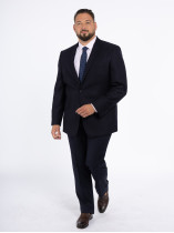 Veste de costume bleu marine en laine Angelico – Capel
