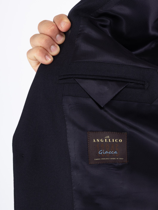 Veste de costume bleu marine en laine Angelico – Capel