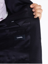 Veste de costume bleu marine en laine Angelico – Capel