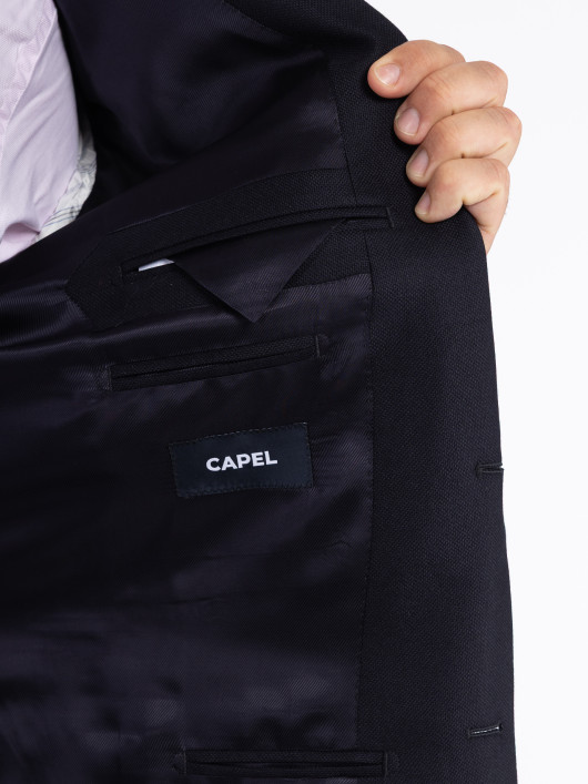 Veste de costume bleu marine en laine Angelico – Capel
