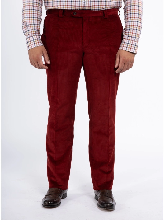 Pantalon Grant Velours Bordeaux Capel