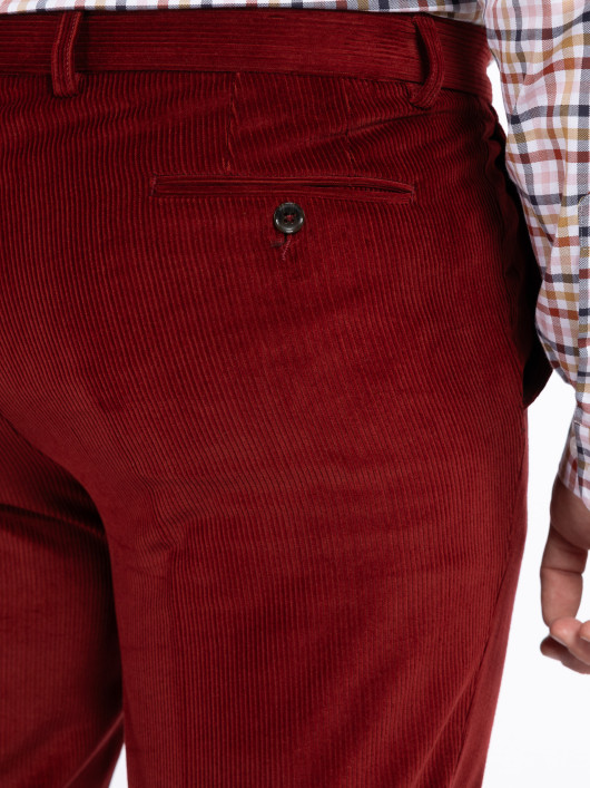 PANTALON GRANT VELOURS BORDEAUX CAPEL