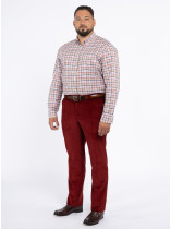 PANTALON GRANT VELOURS BORDEAUX CAPEL