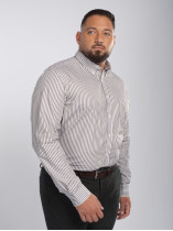Chemise Rayée Grande Taille Kaki