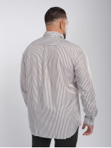 Chemise Rayée Grande Taille Kaki