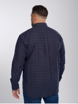 Chemise Flanelle A Carreaux Grande Taille Marine