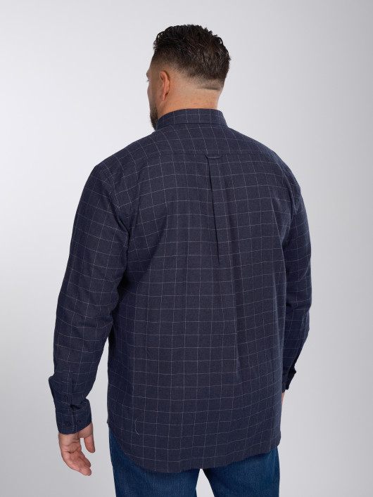 Chemise Flanelle A Carreaux Grande Taille Marine