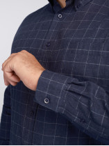 Chemise Flanelle A Carreaux Grande Taille Marine