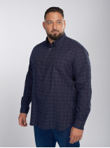 Chemise Flanelle A Carreaux Grande Taille Marine