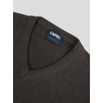 Pull Col V Laine Marron Capel