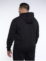 Sweatshirt Zippée Noir Grande Taille