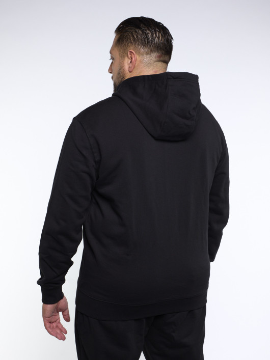 Sweatshirt Zippée Noir Grande Taille
