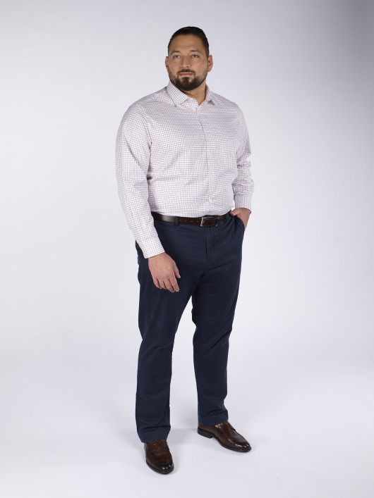 Chemise A carreaux Grande Taille Ecru