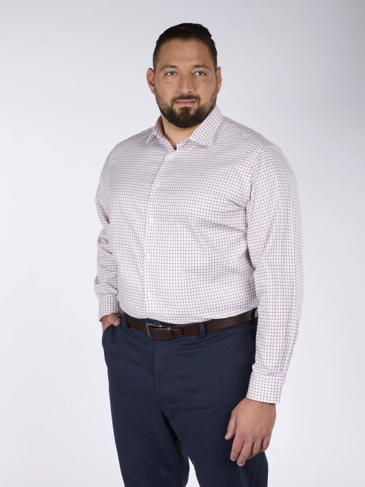 Chemise A carreaux Grande Taille Ecru