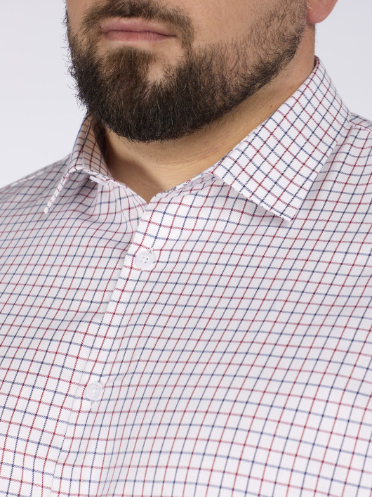 Chemise A carreaux Grande Taille Ecru