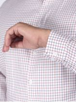Chemise A carreaux Grande Taille Ecru
