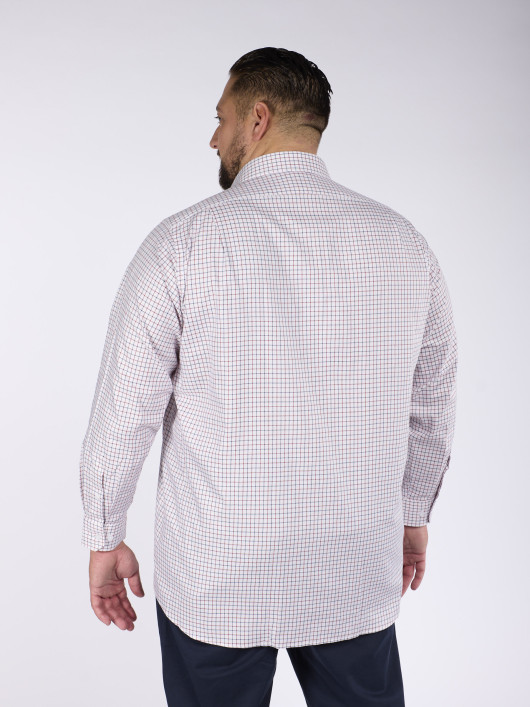 Chemise A carreaux Grande Taille Ecru