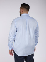 Chemise Satinée Bleu Grande Taille