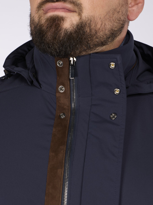 Parka Bleu Marine Grande Taille