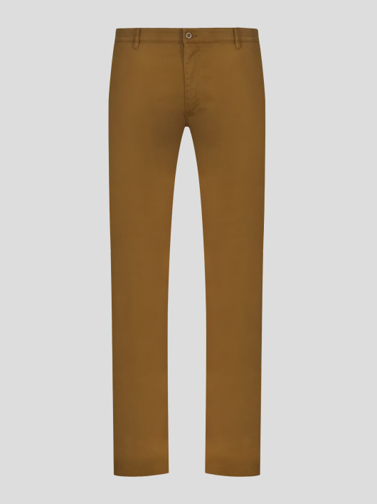 Pantalon Coton Ocre Grande Taille