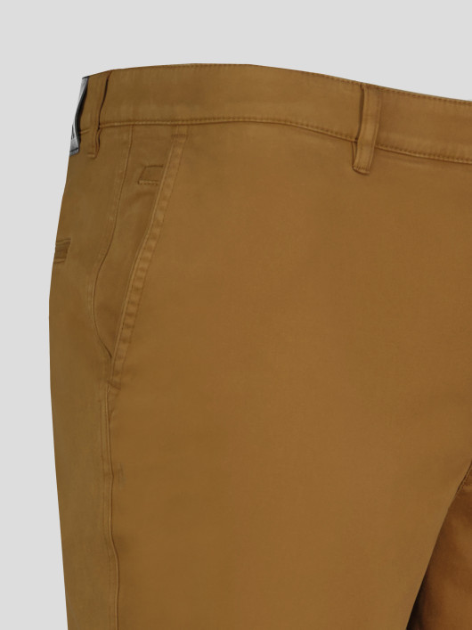 Pantalon Coton Ocre Grande Taille