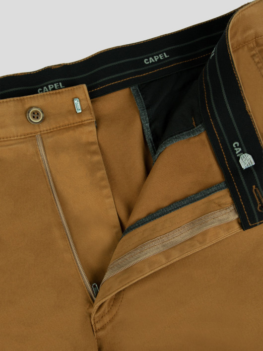 Pantalon Coton Ocre Grande Taille