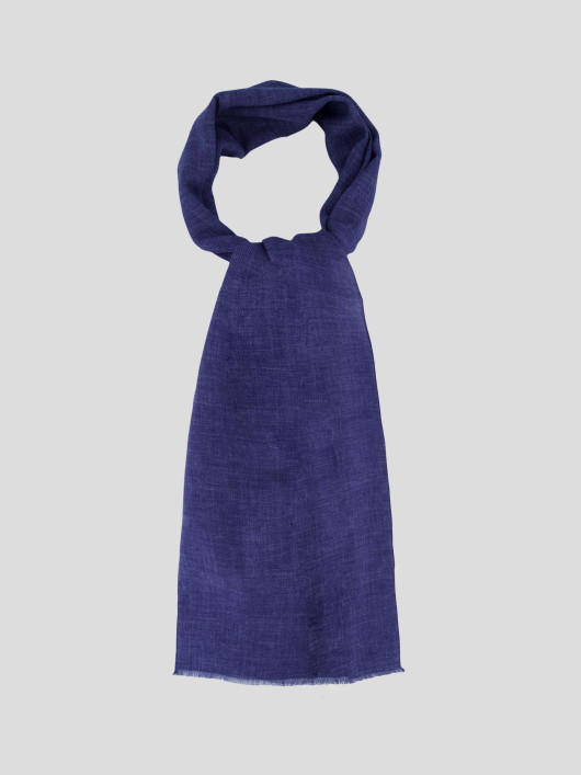 Echarpe Uni Bleu Grande Taille